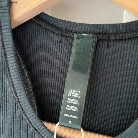 SKIMS Soft Lounge Ribbed Racer Back Tank Top - Forest Green - Size S - Picture 4 of 5